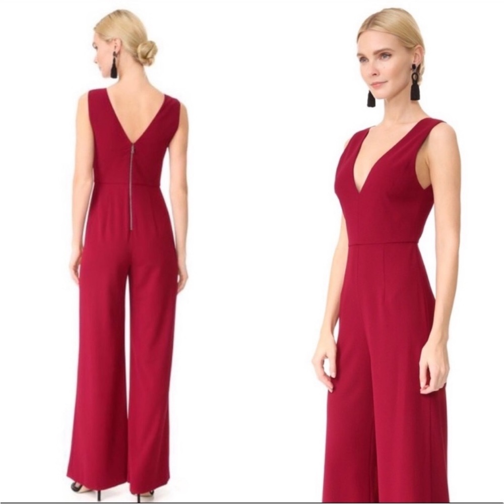 Alice + Olivia Lina V Neck Jumpsuit Size 6
